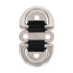 RVS padoog met dubbel klapbaar oog - dubbele D-ring - RVS A4-AISI 316 - afmeting 73 x 43 mm