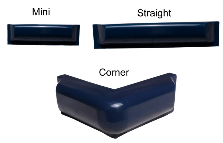 Majoni Steigerfender - navy - Stootrand Steiger – UV Bestendig Kunststof – Recht of hoek – Duurzame Bescherming
