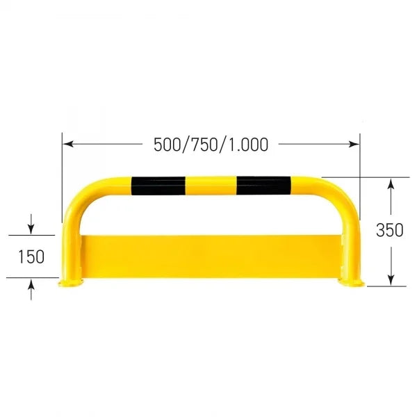 BLACK BULL beschermbeugel M met onderrijbeveiliging – binnen & buiten – hoogte 35 cm