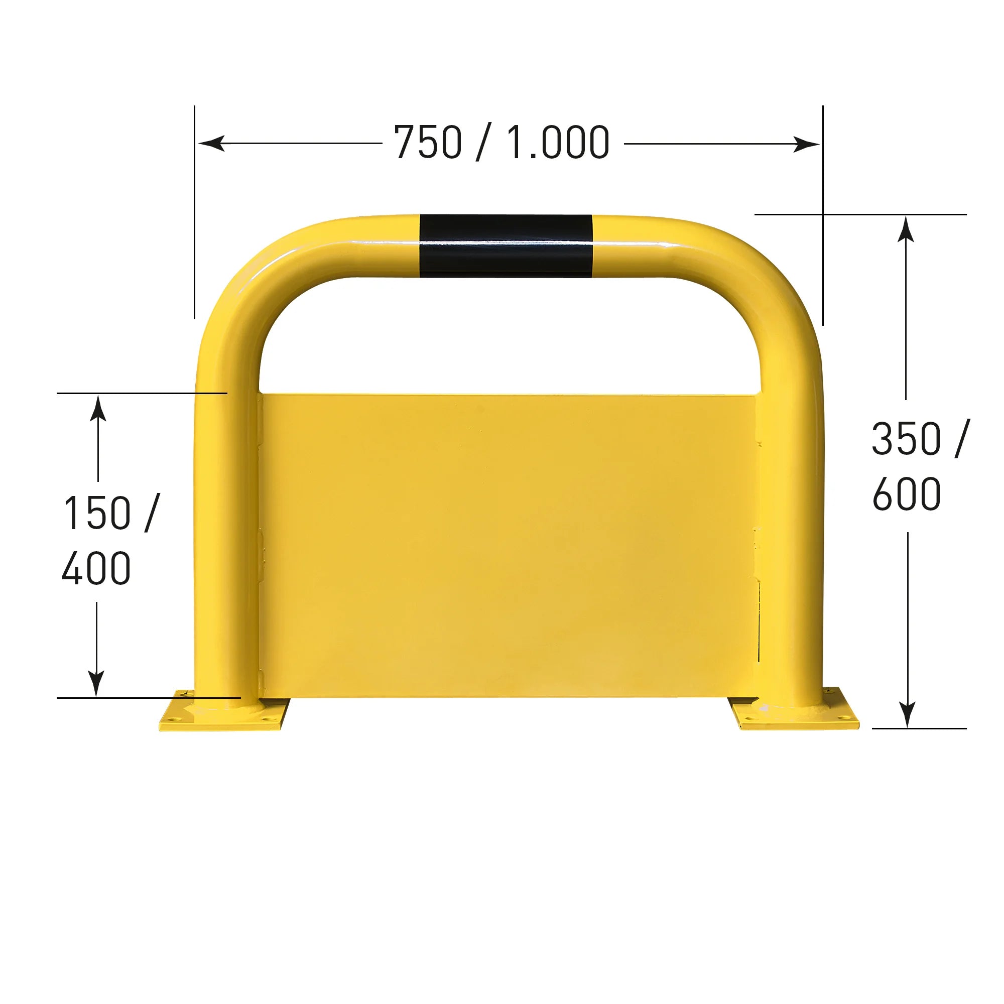 BLACK BULL beschermbeugel met onderrijbeveiliging – binnen – hoogte 60 cm