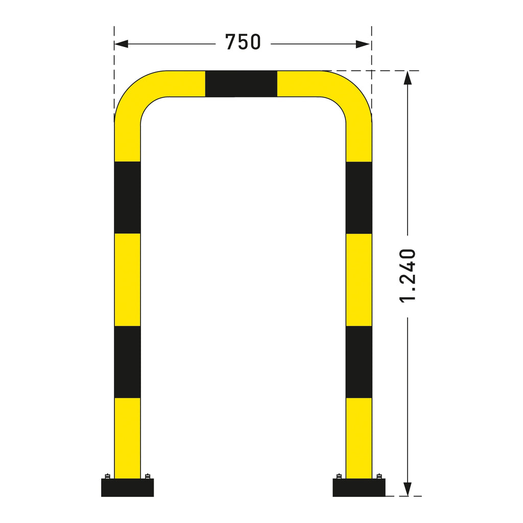 BLACK BULL beschermbeugel SWING – binnen & buiten – flexibel PU element – hoogte 124 cm