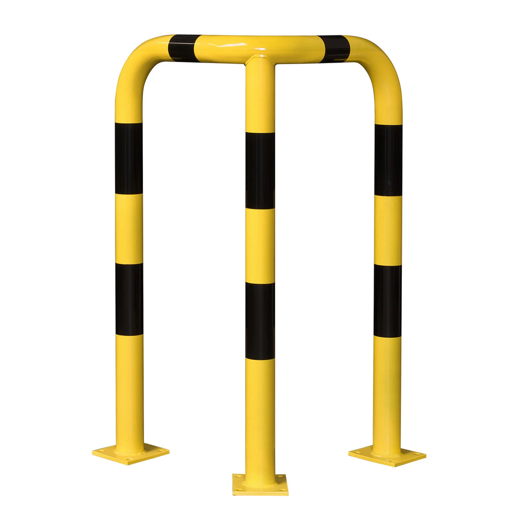 BLACK BULL hoekbeschermbeugel – hoogte 120 cm – binnen & buiten – geel / zwart