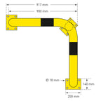 BLACK BULL Hoekbeschermbeugel XL - 90x90 cm - Ø 108 mm- binnen & buiten