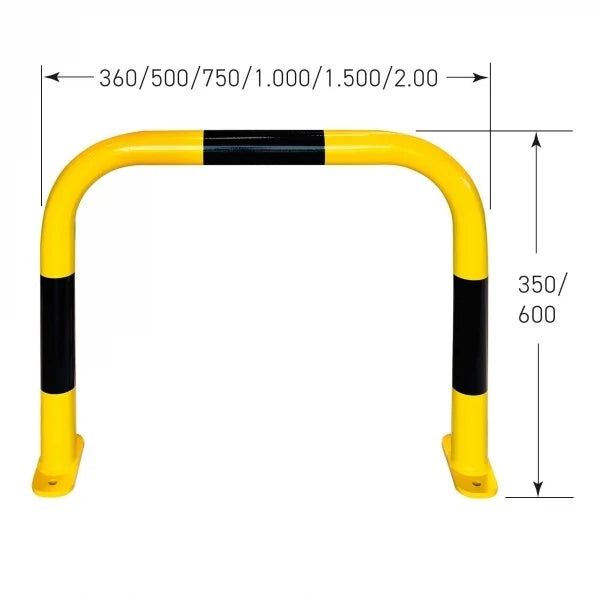 BLACK BULL beschermbeugel M – aanrijdbeveiliging - binnen & buiten – hoogte 35 cm