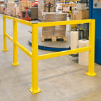 BLACK BULL magazijn railing S-LINE – veiligheidsrailing – geel gecoat – binnengebruik