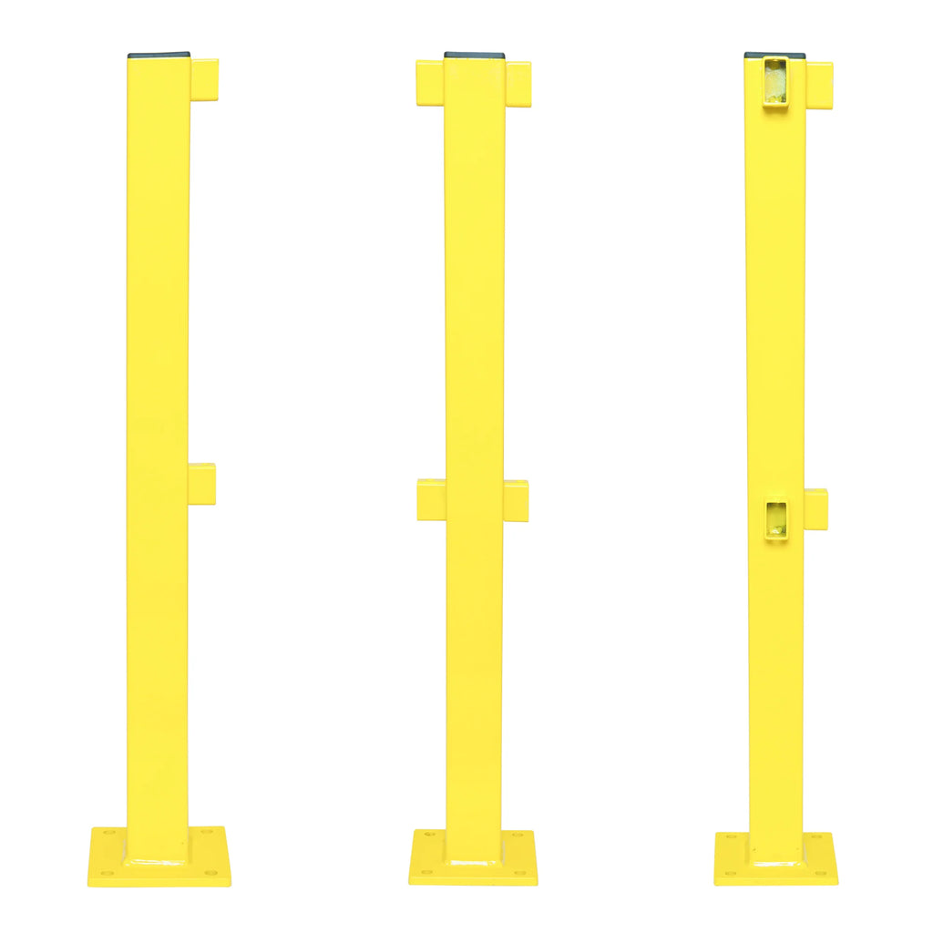 BLACK BULL magazijn railing S-LINE – veiligheidsrailing – geel gecoat – binnengebruik