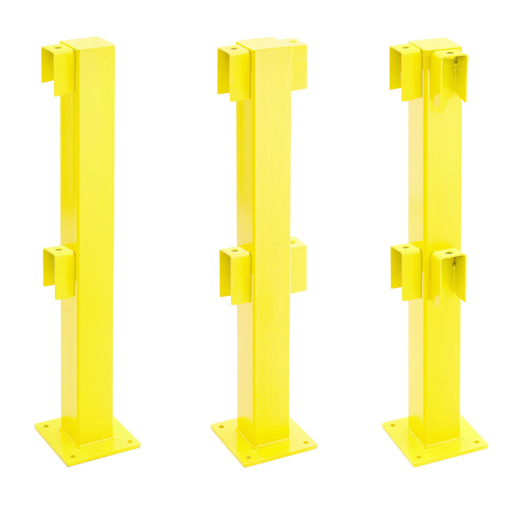 BLACK BULL magazijn railing XL-LINE – hoogte 100 cm geel gecoat – binnen & buiten