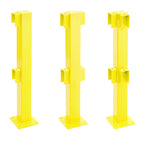 BLACK BULL magazijn railing XL-LINE – hoogte 100 cm geel gecoat – binnen & buiten