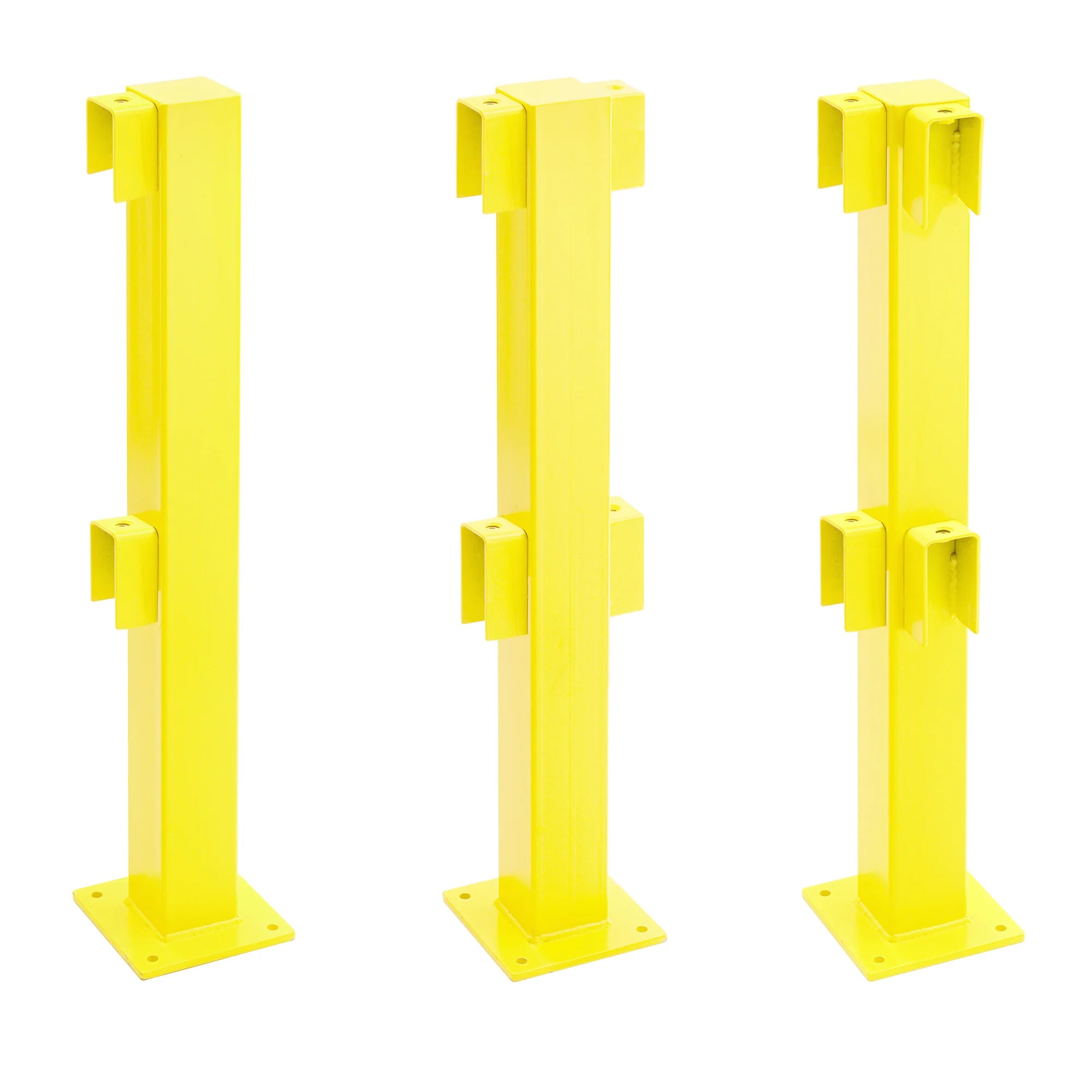 BLACK BULL magazijn railing XL-LINE – hoogte 100 cm geel gecoat – binnen & buiten