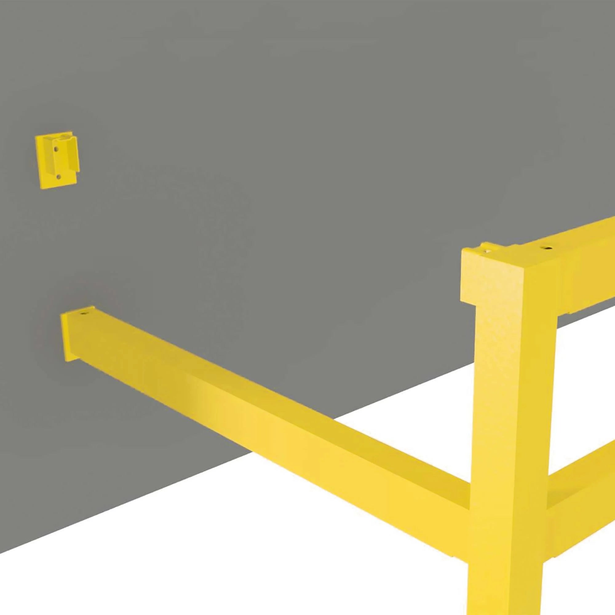 BLACK BULL magazijn railing XL-LINE – hoogte 50 cm geel verzinkt & gecoat – binnen & buiten