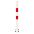 BLACK BULL FLEX Rampaal op voetplaat – TPU - binnen & buiten – Ø80 mm – wit / rood