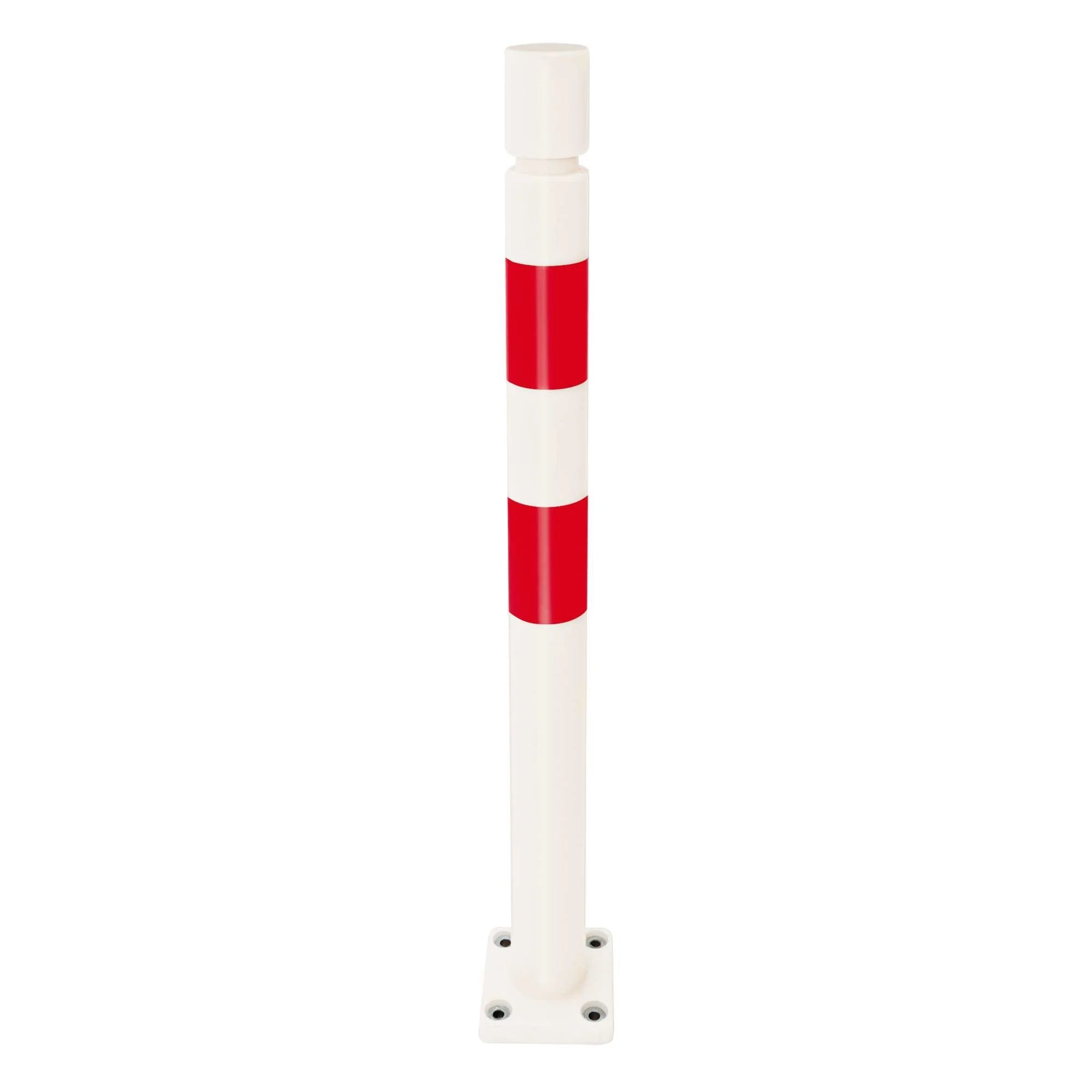 BLACK BULL FLEX Rampaal op voetplaat – TPU - binnen & buiten – Ø80 mm – wit / rood