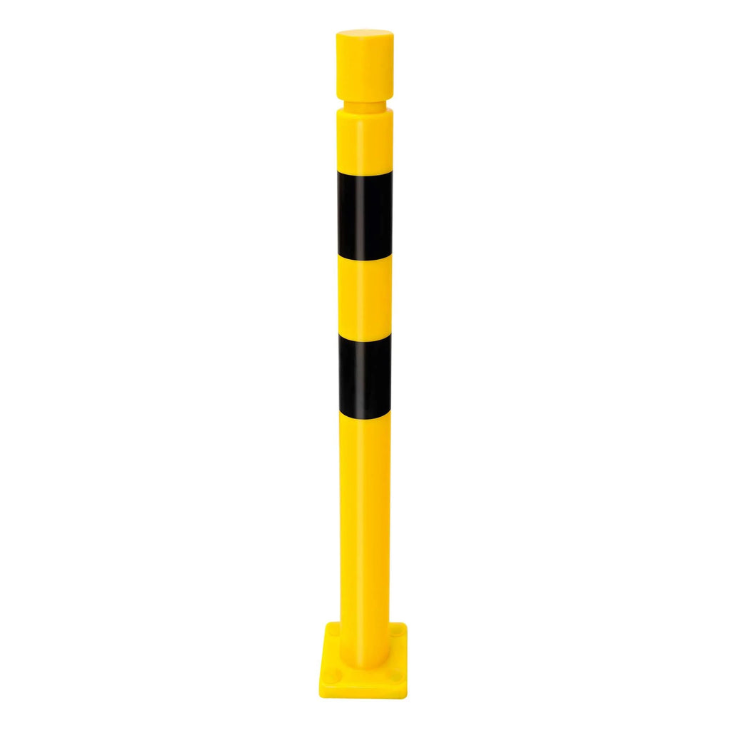 BLACK BULL FLEX Rampaal op voetplaat – TPU - binnen & buiten – Ø80 mm – geel / zwart
