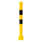BLACK BULL FLEX Rampaal op voetplaat – TPU - binnen & buiten – Ø80 mm – geel / zwart