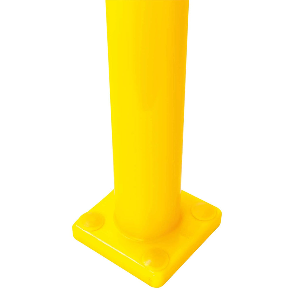 BLACK BULL FLEX Rampaal op voetplaat – TPU - binnen & buiten – Ø80 mm – geel / zwart