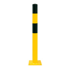 BLACK BULL rampaal op voetplaat - Ø90 mm – binnen – gecoat – geel / zwart