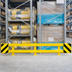 BLACK BULL stelling beschermer – palletrekbescherming – verstelbaar – 230/270 x 46,5 cm – geel / zwart
