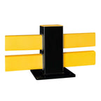 BLACK BULL vangrail hybrid - middenpaal – vangrail paal – zwart gecoat