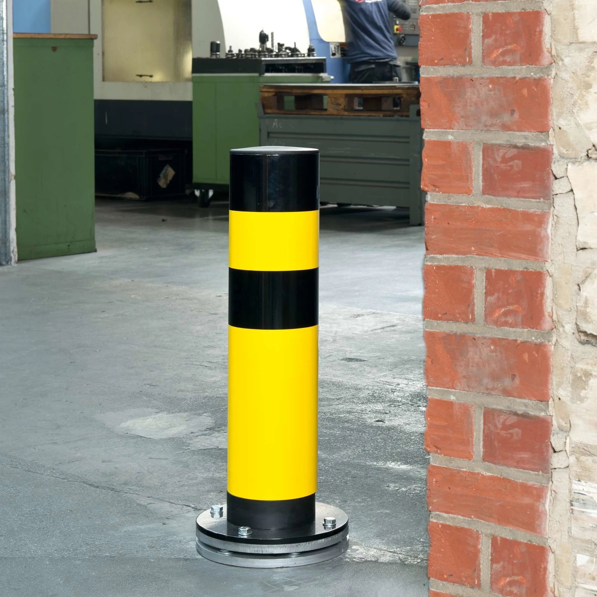 BLACK BULL draaiende & verende rampaal SWING – binnen – Ø159 mm – geel / zwart