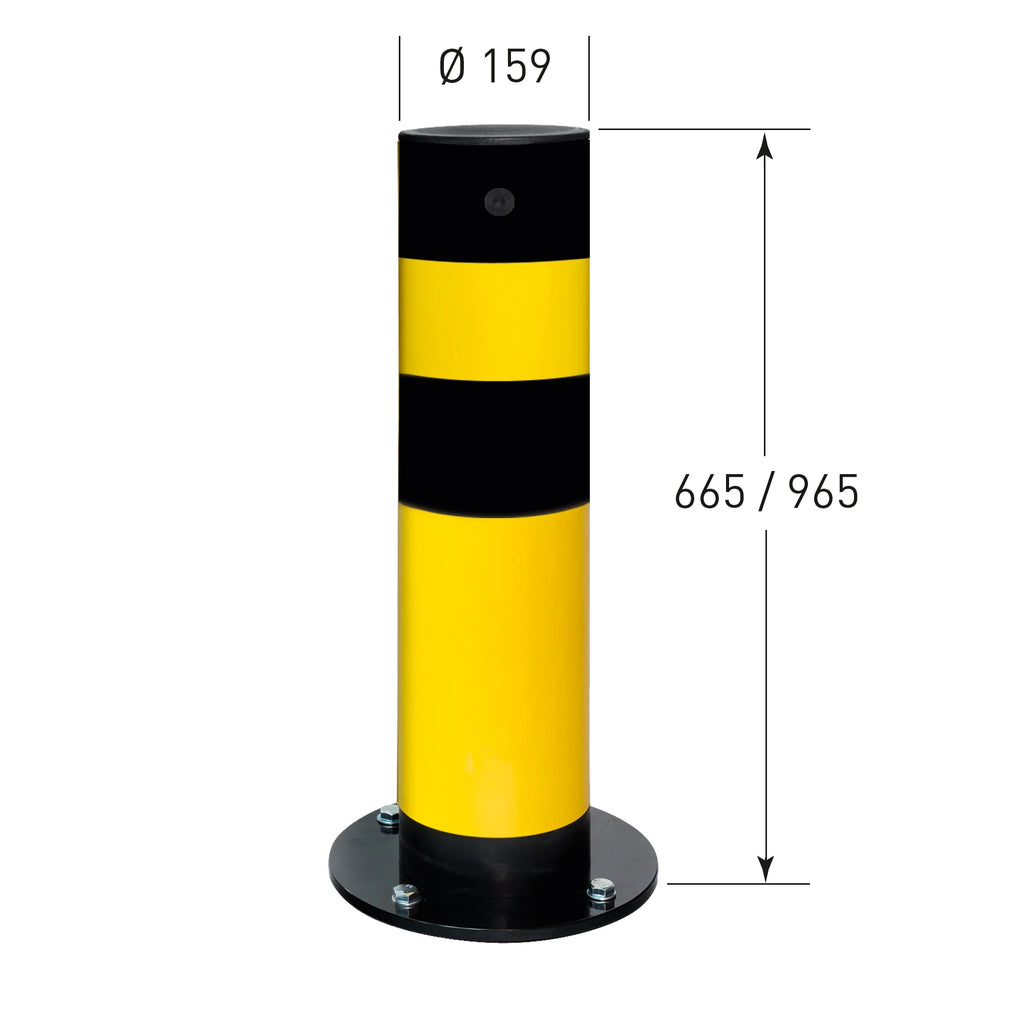 BLACK BULL verende rampaal SWING – binnen – Ø159 mm – geel / zwart