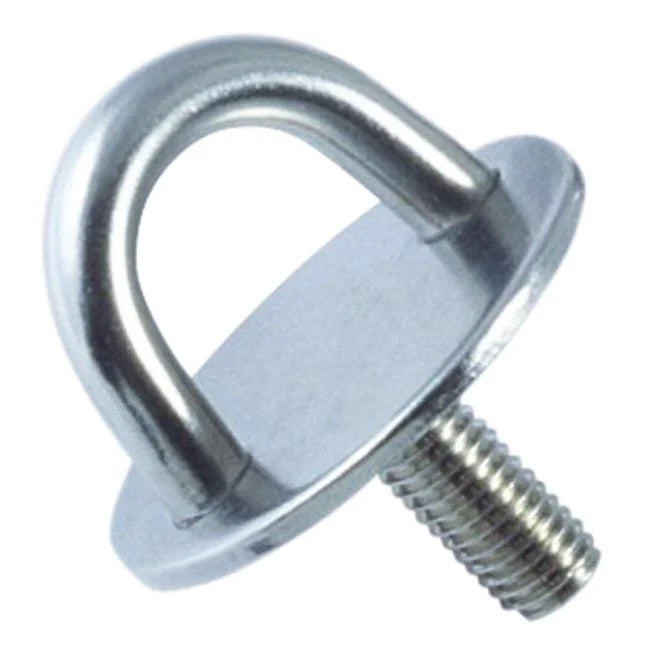 Ronde RVS oogplaat met schroefdraad - RVS A2-AISI 304 - onzichtbare montage