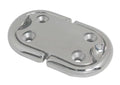 RVS padoog met dubbel klapbaar oog - dubbele D-ring - RVS A4-AISI 316 - afmeting 100 x 60 mm