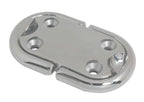 RVS padoog met dubbel klapbaar oog - dubbele D-ring - RVS A4-AISI 316 - afmeting 100 x 60 mm