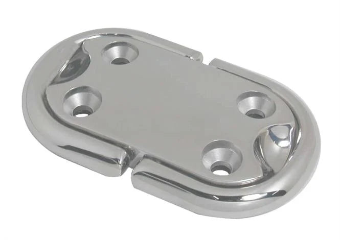 RVS padoog met dubbel klapbaar oog - dubbele D-ring - RVS A4-AISI 316 - afmeting 100 x 60 mm