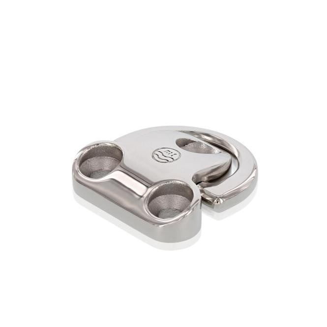 RVS padoog met D-ring - RVS A4-AISI 316 - 3-Punts montage - afmeting 45 x 43 mm