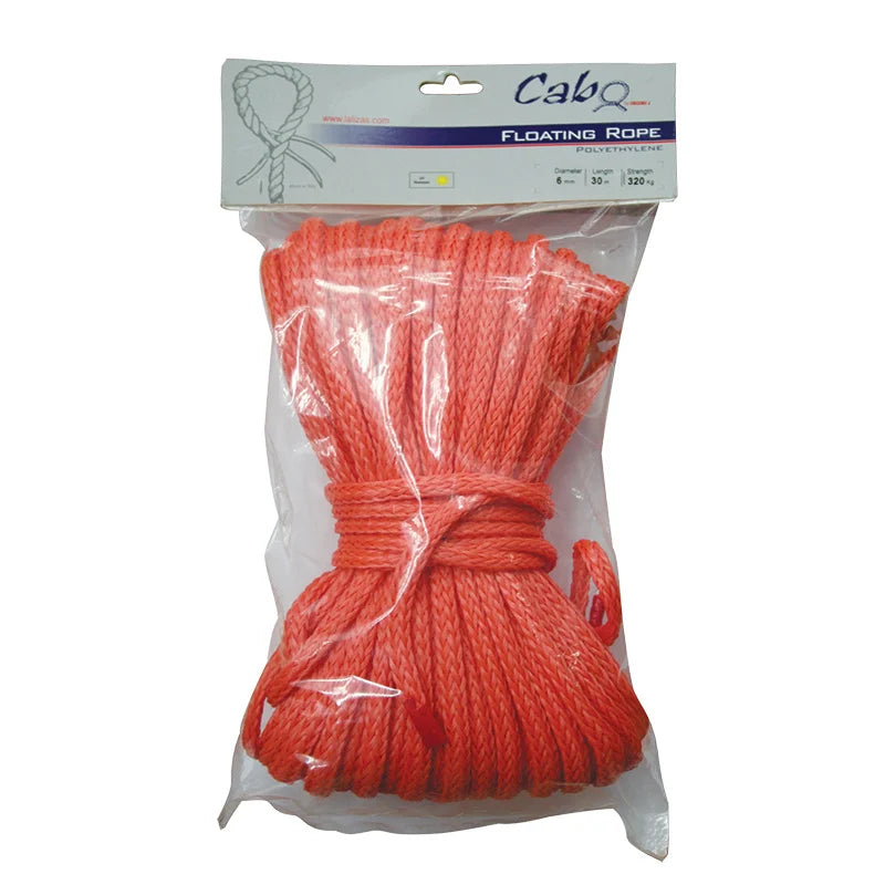Drijvende reddingslijn - 8 mm x 30 meter - oranje werplijn