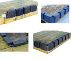 EVA Steiger Bumper – Steiger Stootrand – Schokabsorberend – 80 x 14 x 4 cm – Blauw