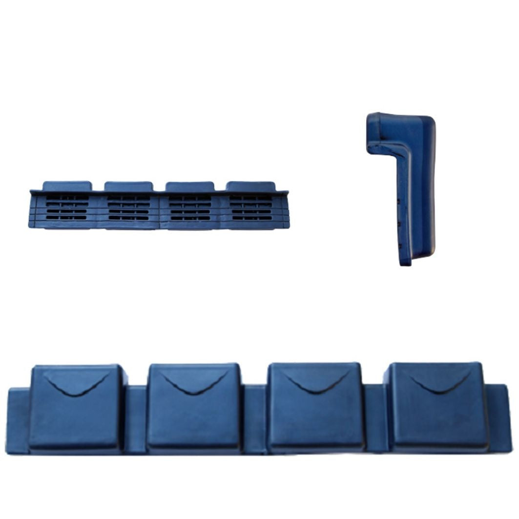 EVA Steiger Bumper – Steiger Stootrand – Schokabsorberend – 80 x 14 x 4 cm – Blauw