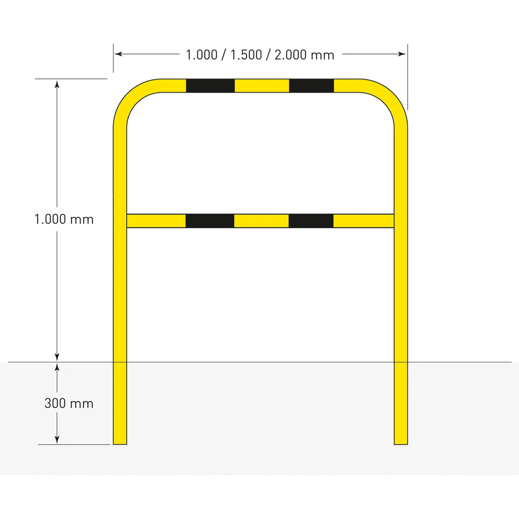 MORION beschermbeugel Ø48 mm – 1,3 meter hoog – verzinkt en gecoat