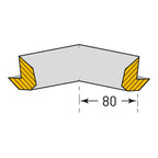 Binnenhoek stootrand tweebenig – hoekbescherming – zelfklevend – trapezium – zwart