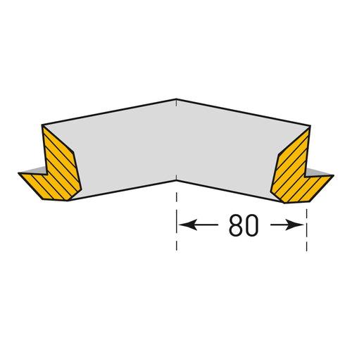 Binnenhoek stootrand tweebenig – hoekbescherming – zelfklevend – trapezium – zwart