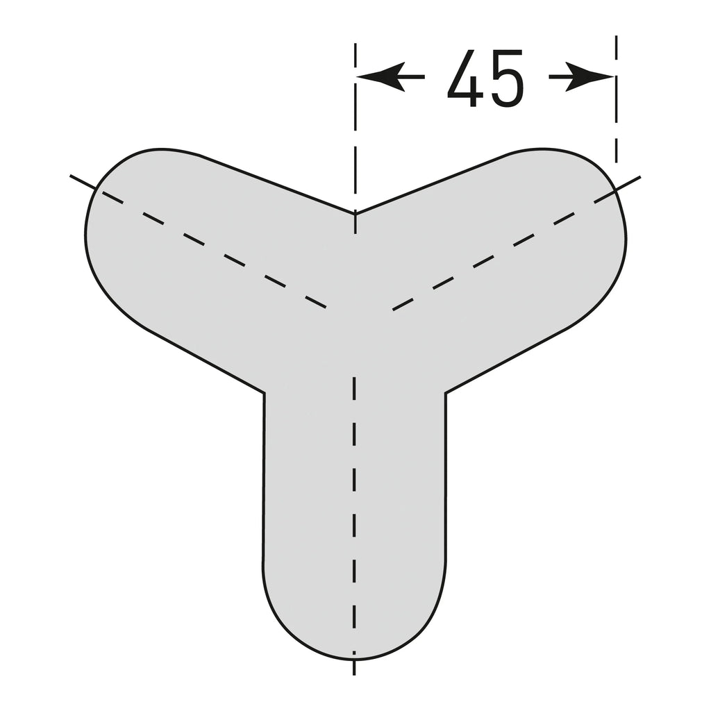 Buitenhoek stootrand driebenig – hoekbescherming – zelfklevend – rond – wit