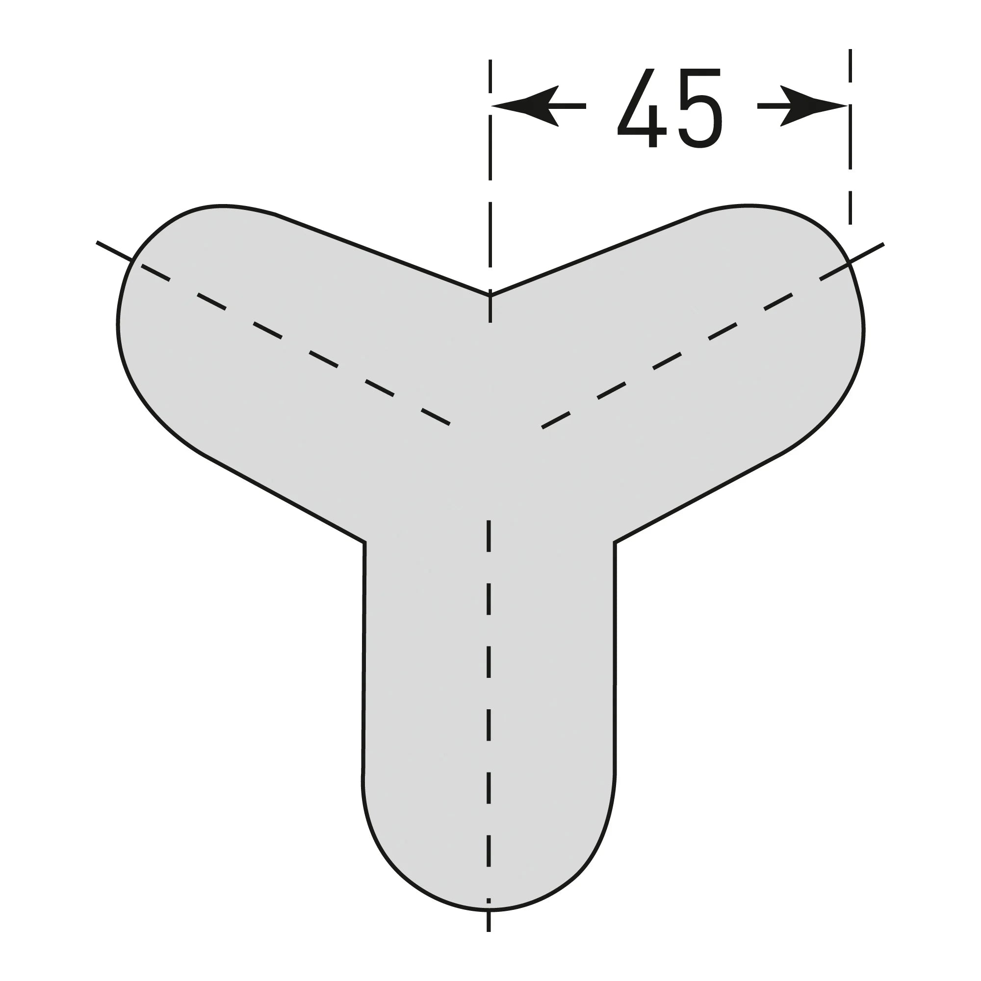 Buitenhoek stootrand driebenig – hoekbescherming – zelfklevend – rond – wit
