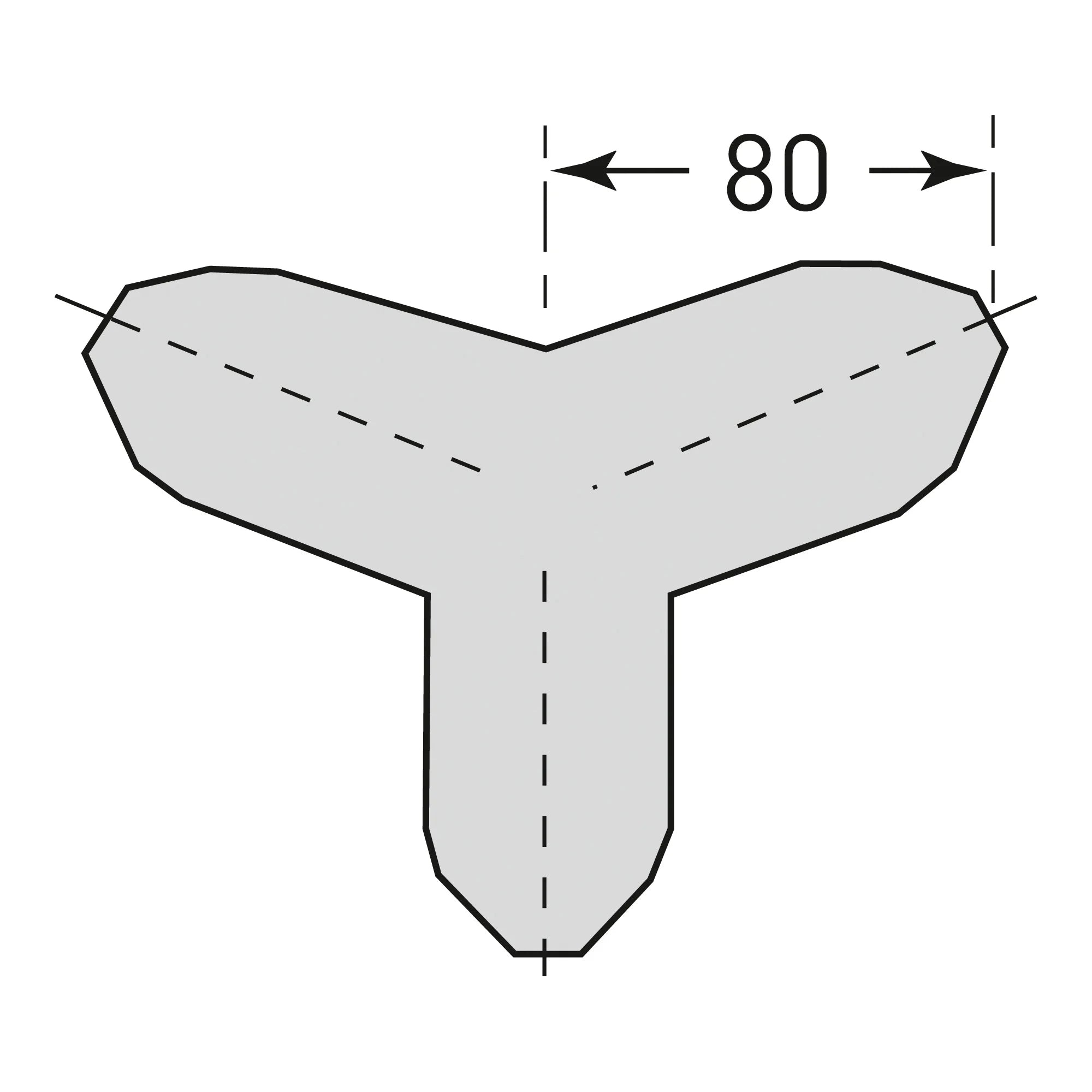 Buitenhoek stootrand driebenig – hoekbescherming – zelfklevend – trapezium – zwart