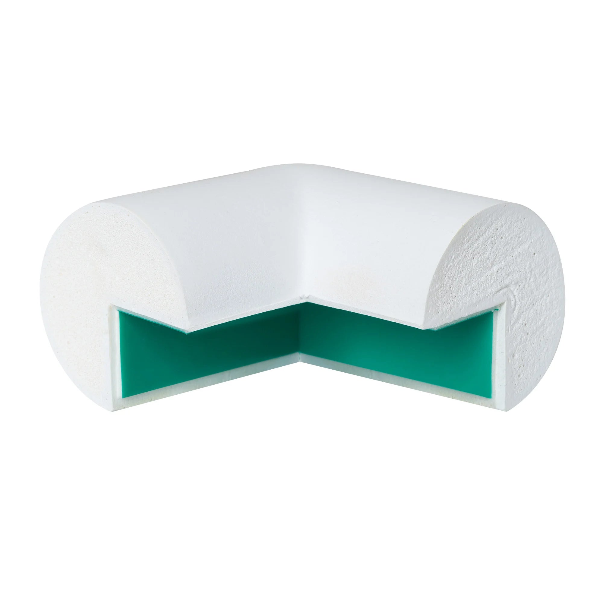 Buitenhoek stootrand tweebenig – hoekbescherming – zelfklevend – rond – wit