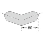 Buitenhoek stootrand tweebenig – hoekbescherming – zelfklevend – trapezium – zwart