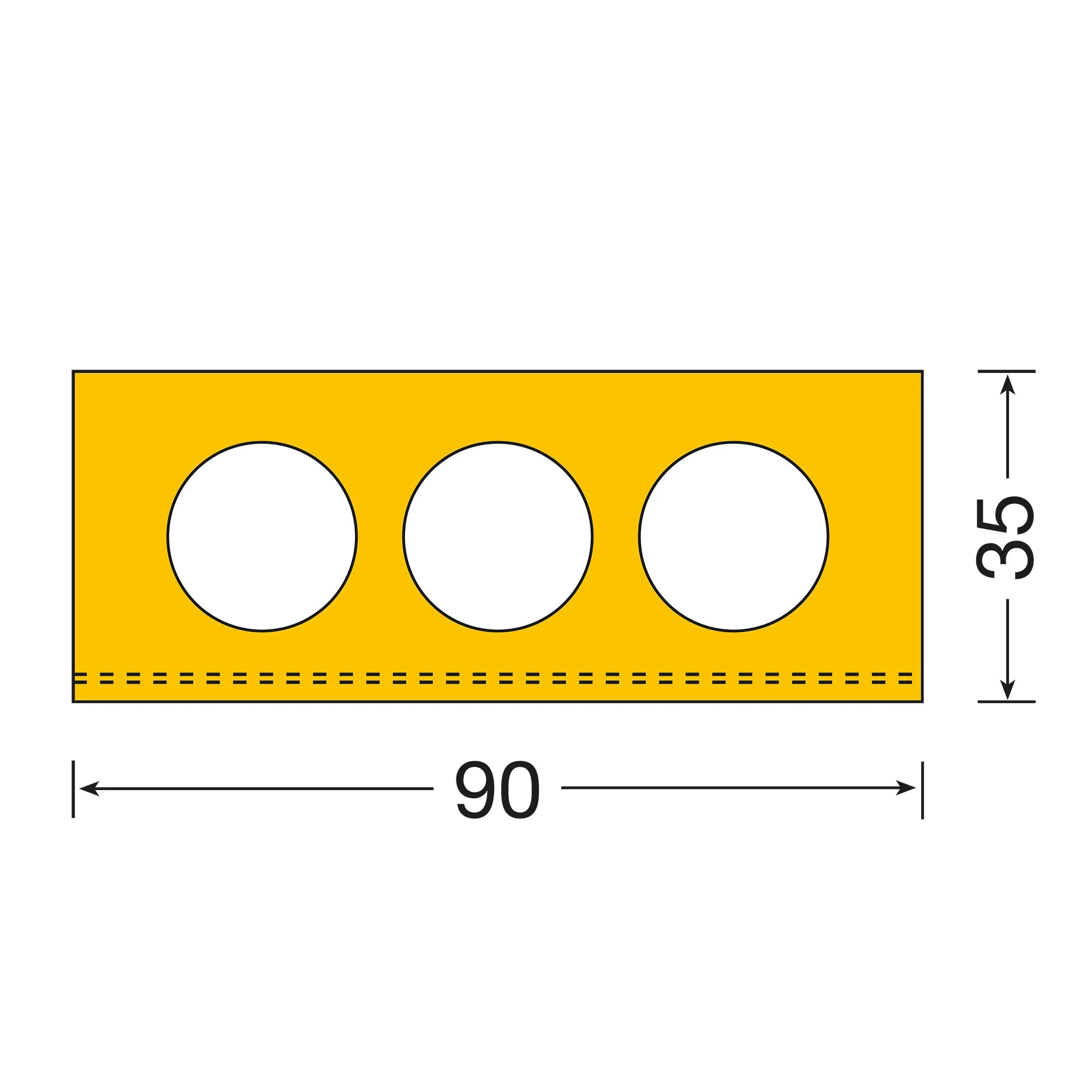 Dock Bumper stootbalk – aanrijbeveiliging – 100 x 90 x 3,5 cm