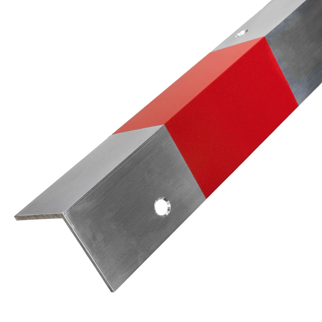 Hoekbeschermer aluminium met rode reflecterende randen – hoekbescherming – 5x5 cm – 1 of 1,5 meter