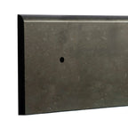 Krasbescherming wand – stootbescherming – 206 x 15 x 1 cm - gerecycled kunststof – zwart