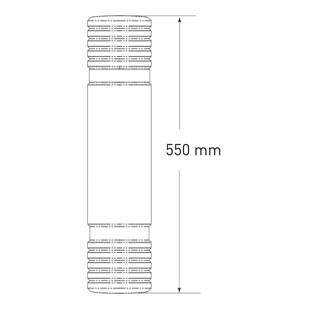 Kolombeschermer 60-85 mm - kunststof – aanrijdbeveiliging – geel – klittenband sluiting