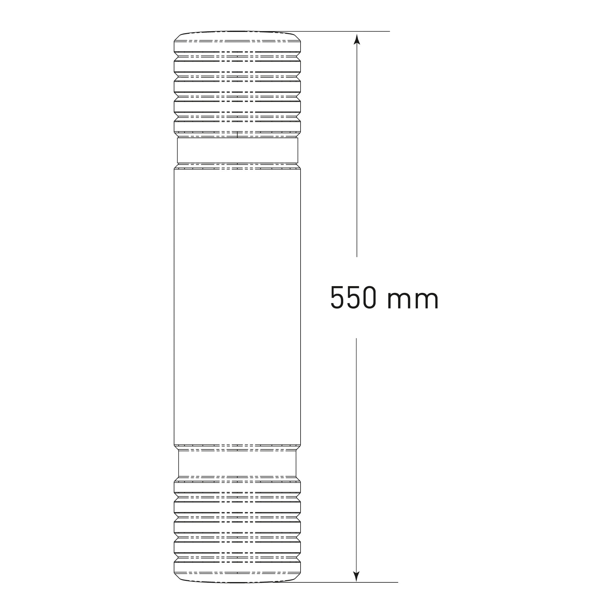 Kolombeschermer 86-120 mm - kunststof – aanrijdbeveiliging – geel – klittenband sluiting