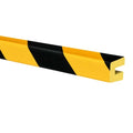 Profielstootrand rechthoekig – stootbescherming – opschuifbaar – 1 of 5 meter – geel / zwart