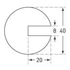Profielstootrand rond – stootbescherming – opschuifbaar – 1 meter – wit