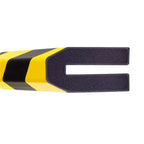 Profielstootrand trapezium – stootbescherming – opschuifbaar – 1 meter – geel / zwart