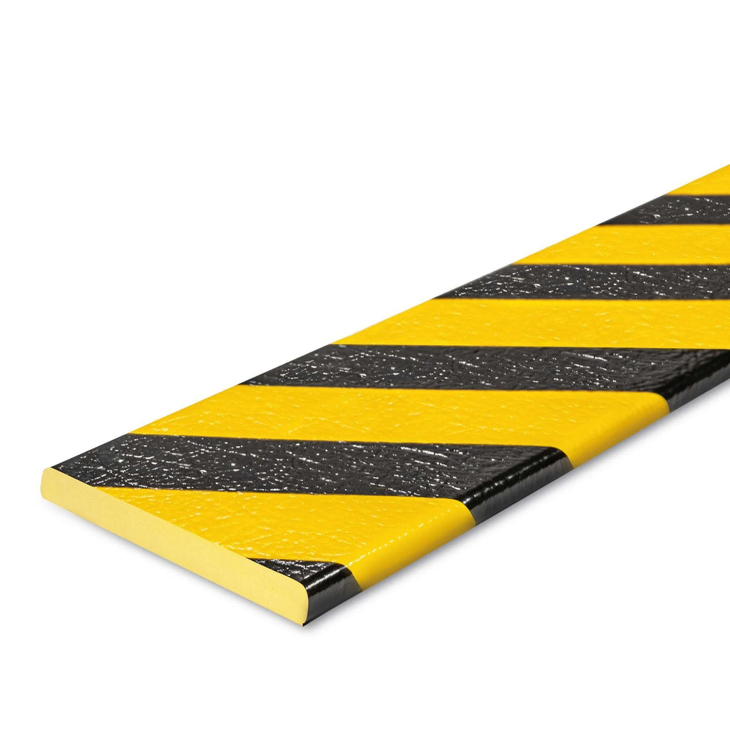 Stootrand rechthoekig – stootbescherming – zelfklevend – 100  10 x 1 cm – geel / zwart