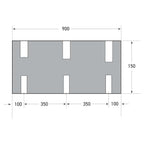 Schokdemper stootbalk – aanrijbeveiliging – 90 x 15 x 15 cm – zwart